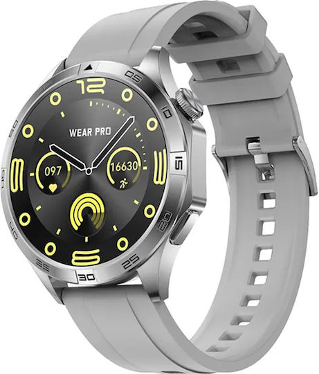 Smartwatch Idealstore Galaxyone Call Response Calling Gps Fitness Tracker Health Monitoring 200 Sports Modes Waterproof Sleep Management Voice Assistant Global Watch Gray Silicone Band view 1