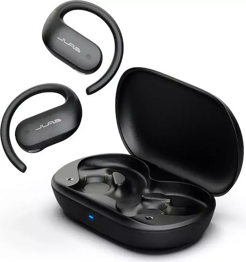 Jlab JBuds Open Sport Bluetooth Handsfree Earphones with Sweat Resistance and Charging Case Black