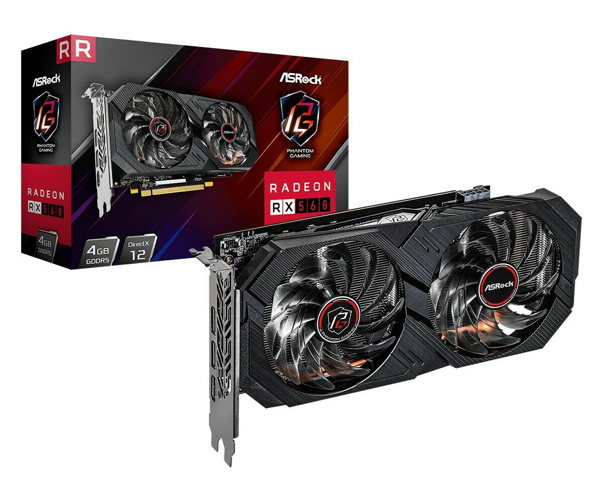 ASRock Radeon RX 560 4GB GDDR5 Phantom Gaming Elite Graphics Card RX560-PGE-4G