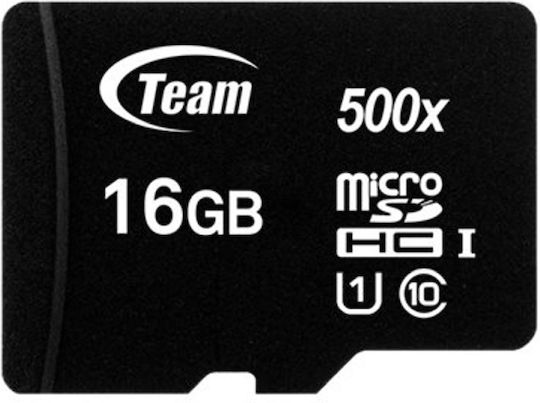 TeamGroup 500x microSDHC 16GB U1 UHS-I 80MB/s Memory Card with Adapter view 1