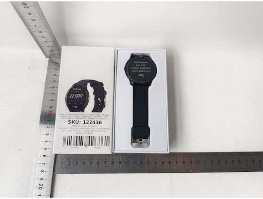 ZL02D Aluminium 45mm Smartwatch with Heart Rate Monitor (Black) view 9
