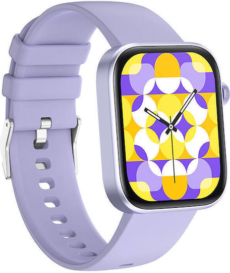 Colmi P71 45mm Smartwatch with Heart Rate Monitor (Purple) vue 2