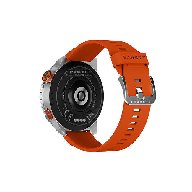 Garett Compass 53mm Waterproof Smartwatch with Heart Rate Monitor (Silver) view 3