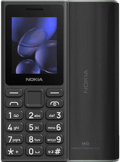 Nokia 105 (2024) Dual SIM Mobile with Buttons (Greek Menu) Black view 5