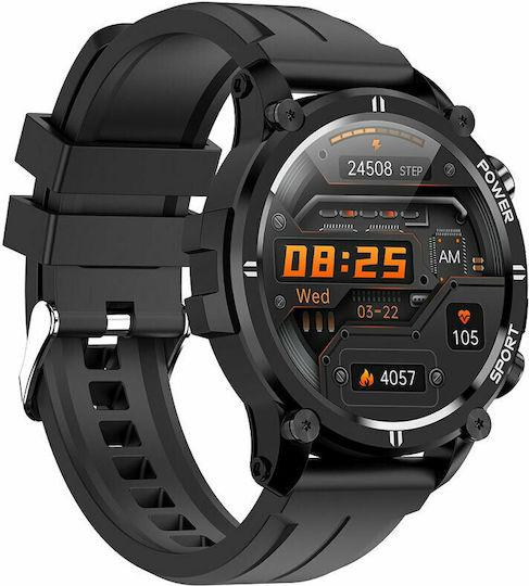 XO H32 46mm Smartwatch with Heart Rate Monitor (Black) view 4
