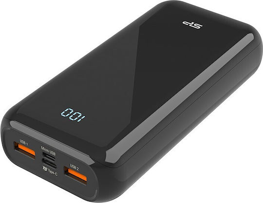 Silicon Power GS15 Power Bank 20000mAh with 2 USB-A Ports Black vue 4