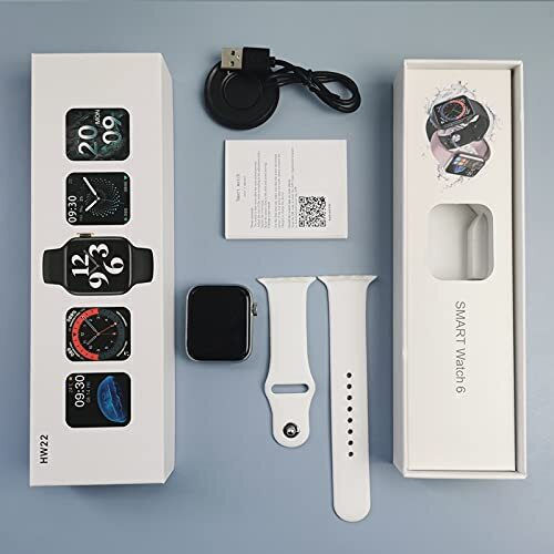 WearFit HW22 Pro 44mm Smartwatch with Heart Rate Monitor (White) view 4
