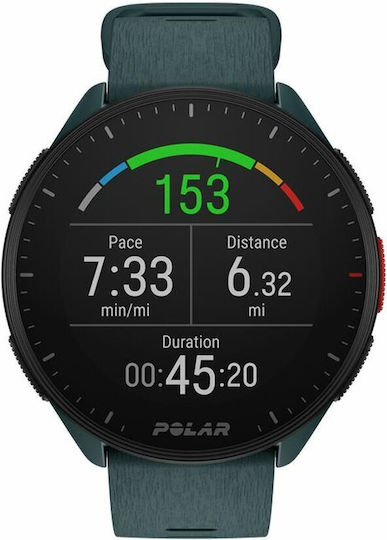 Polar Pacer 45mm Smartwatch with Heart Rate Monitor (Deep Teal) view 3