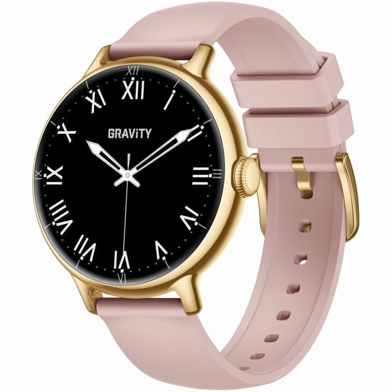 Gravity GT33-1 41mm Smartwatch with Heart Rate Monitor Golden view 4