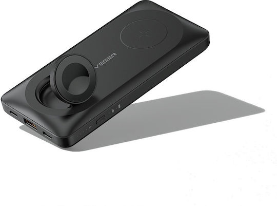 Veger MagMulti Wireless MagSafe Power Bank 10000mAh 15W with USB-A Port and USB-C Port Black vue 4