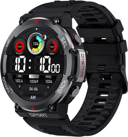 Lemfo Lf33 Smartwatch with Heart Rate Monitor (Black)