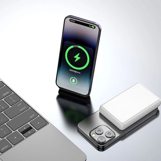 Dudao K14S Power Bank 5000mAh 20W with USB-A Port and USB-C Port White vue 5
