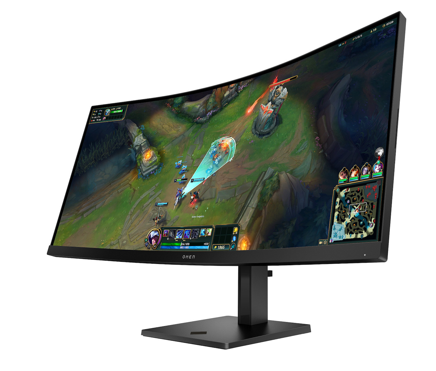 HP OMEN 34c G2 Ultrawide VA Curved Gaming Monitor 34" QHD 3440x1440 180Hz view 2