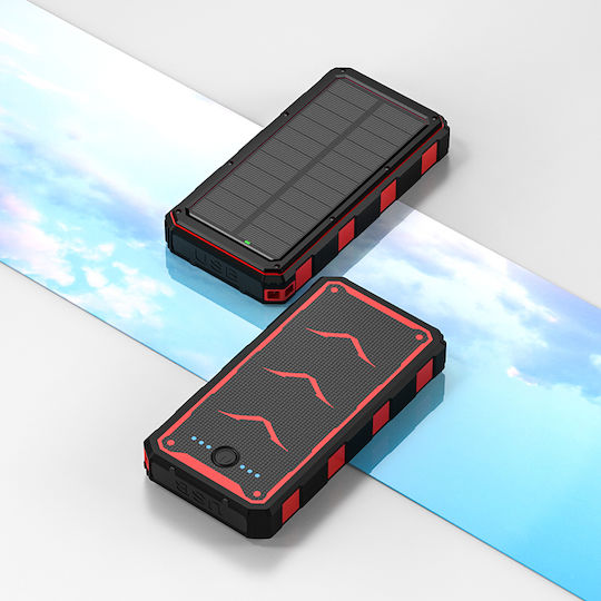 Solar Power Bank 20000mAh with 2 USB-A Ports and 2 USB-C Ports Black-Red Edition vue 5