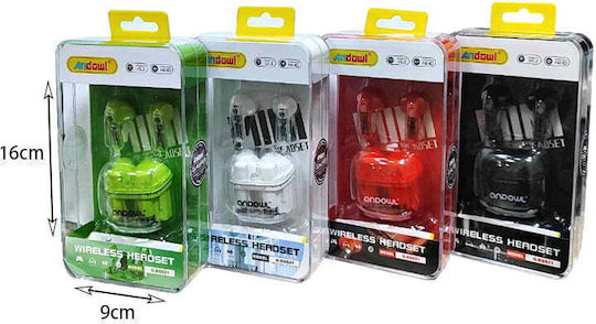 Andowl Q-BQS21 In-ear Bluetooth Handsfree Earphones with Charging Case Green vista 6