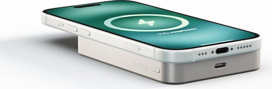 Zens Pro 1 MagSafe Power Bank 5000mAh 15W with USB-C Port White view 2