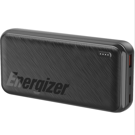 Energizer Power Bank 20000mAh 22.5W with USB-A Port and 2 USB-C Ports Power Delivery Black