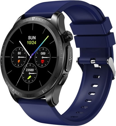 E420 1.39 Inch Color Screen Smart Watch Silicone Strap Support Heart Rate Monitoring Blood Pressure Monitoring Blue view 1