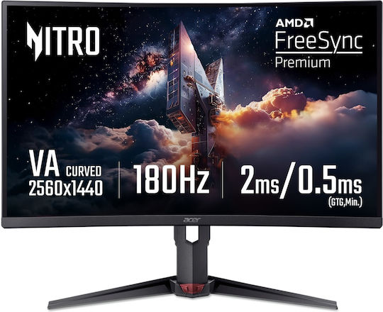 Acer Nitro XZ273U P2 VA HDR Curved Gaming Monitor 27" QHD 2560x1440 180Hz with Response Time 0.5ms GTG