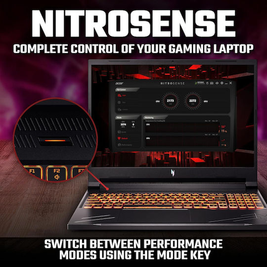 Acer Nitro V16 ANV16-71-77U1 16" IPS FHD+ 180Hz (i7-14650HX/16GB/1TB SSD/GeForce RTX 4060/No OS) (International English Keyboard) view 7