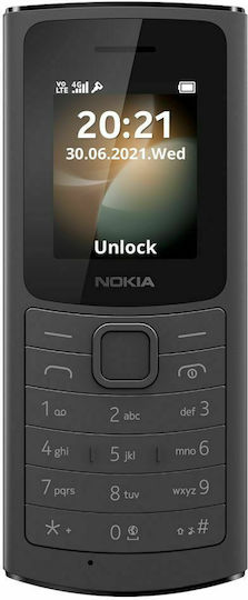 Nokia 110 4G Dual SIM Mobile with Buttons Black view 3