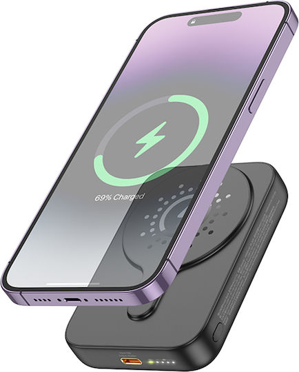 Hoco Esteem J117A MagSafe Power Bank 10000mAh Quick Charge 3.0 Black view 1