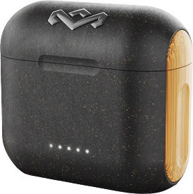 The House Of Marley Rebel In-ear Bluetooth Handsfree Earphones with Sweat Resistance and Charging Case Signature Black