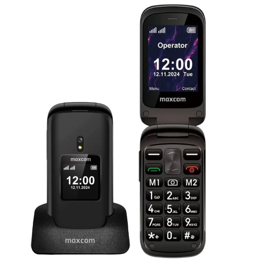 MaxCom MM834 4G Dual SIM Mobile with Buttons Black view 5