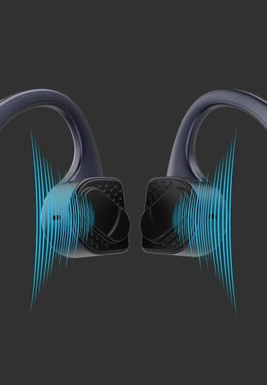 F806 Bone Conduction Bluetooth Handsfree Earphones Blue view 4