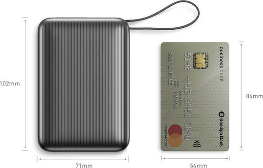 Energea Integra Ultra 45 Power Bank 20000mAh 45W with USB-A Port and USB-C Port Power Delivery / Quick Charge 3.0 Gray vue 2