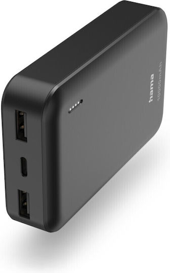 HAMA Pocket 10 Power Bank 10000mAh with 2 USB-A Ports Gray