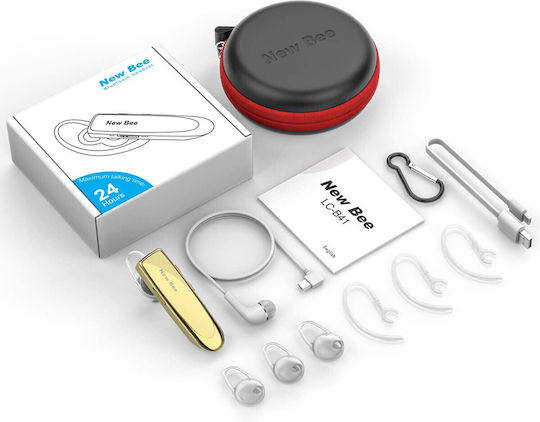 In-ear Bluetooth Handsfree Earphones Gold view 6