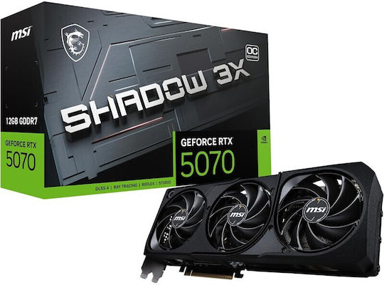 MSI GeForce RTX 5070 12GB GDDR7 Shadow 3X OC Graphics Card view 1