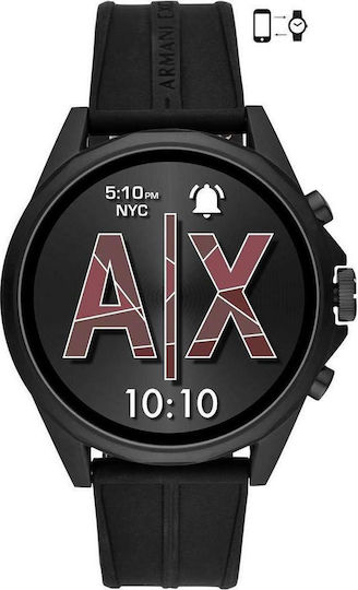 Armani Exchange Connected Stainless Steel 46mm Smartwatch (Black) view 5