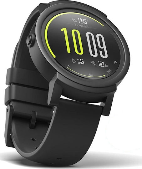 Ticwatch E 45mm Smartwatch with Heart Rate Monitor (Black) view 6