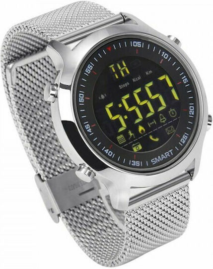 20394-9 Smartwatch with Heart Rate Monitor (Silver)