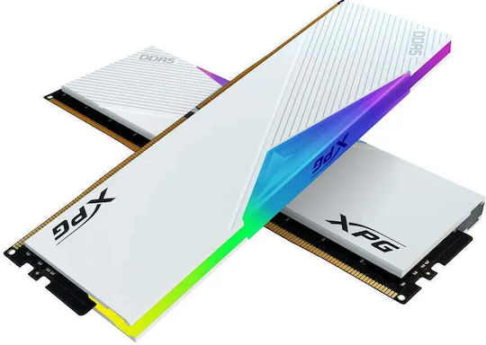 Adata XPG Lancer RGB 32GB DDR5 RAM with 2 Modules (2x16GB) and 6400 Speed for Desktop (AX5U6400C3216G-DCLARWH)