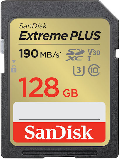 Sandisk Extreme Plus SDXC 128GB Class 10 U3 V30 UHS-I
