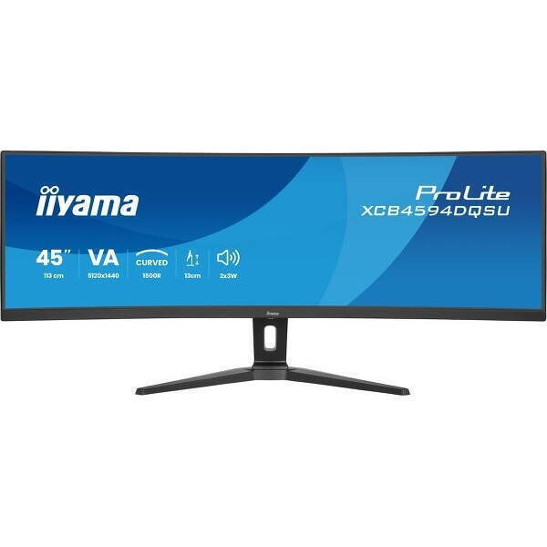 Iiyama XCB4594DQSU-B1 Ultrawide VA HDR Curved Monitor 44.5" 5120x1440 with 2ms Response Time GTG view 2