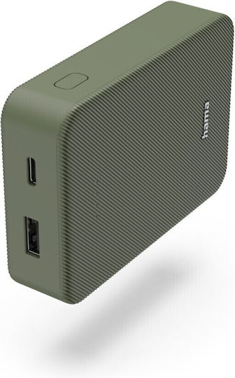 HAMA Colour 10 Power Bank 10000mAh with USB-A Port and USB-C Port Green