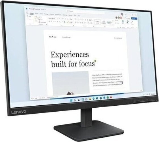 Lenovo L24-4e IPS Monitor 23.8" FHD 1920x1080 with Response Time 4ms GTG view 2
