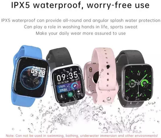 T99 Smartwatch with Heart Rate Monitor (Pink) view 6