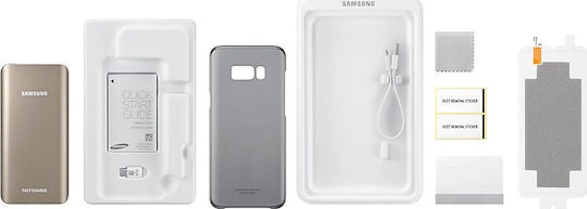 Samsung Galaxy S8+ Starter Pack Power Bank 5200mAh with USB-A Port Gold vista 2