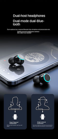Naxius Nxbthft-65 Earbud Bluetooth Handsfree Earphones with Charging Case Black view 7