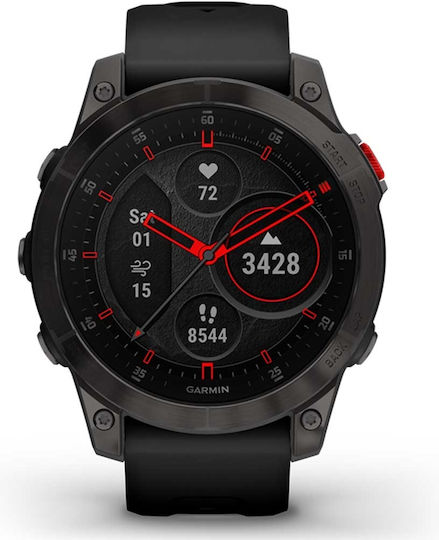 Garmin Epix (Gen 2) Sapphire Titanium 47mm Waterproof Smartwatch with Heart Rate Monitor (Black Titanium)