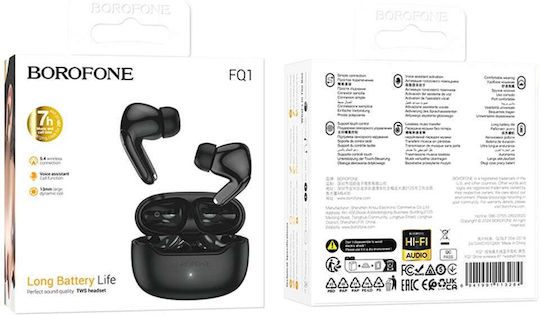 Borofone FQ1 Shine In-ear Bluetooth Handsfree Earphones with Charging Case Black vue 3