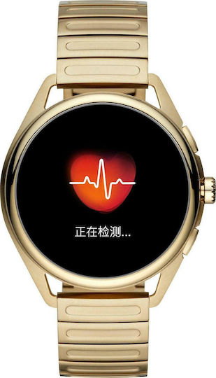 Emporio Armani Matteo Stainless Steel 44mm Smartwatch with Heart Rate Monitor (Gold) view 5