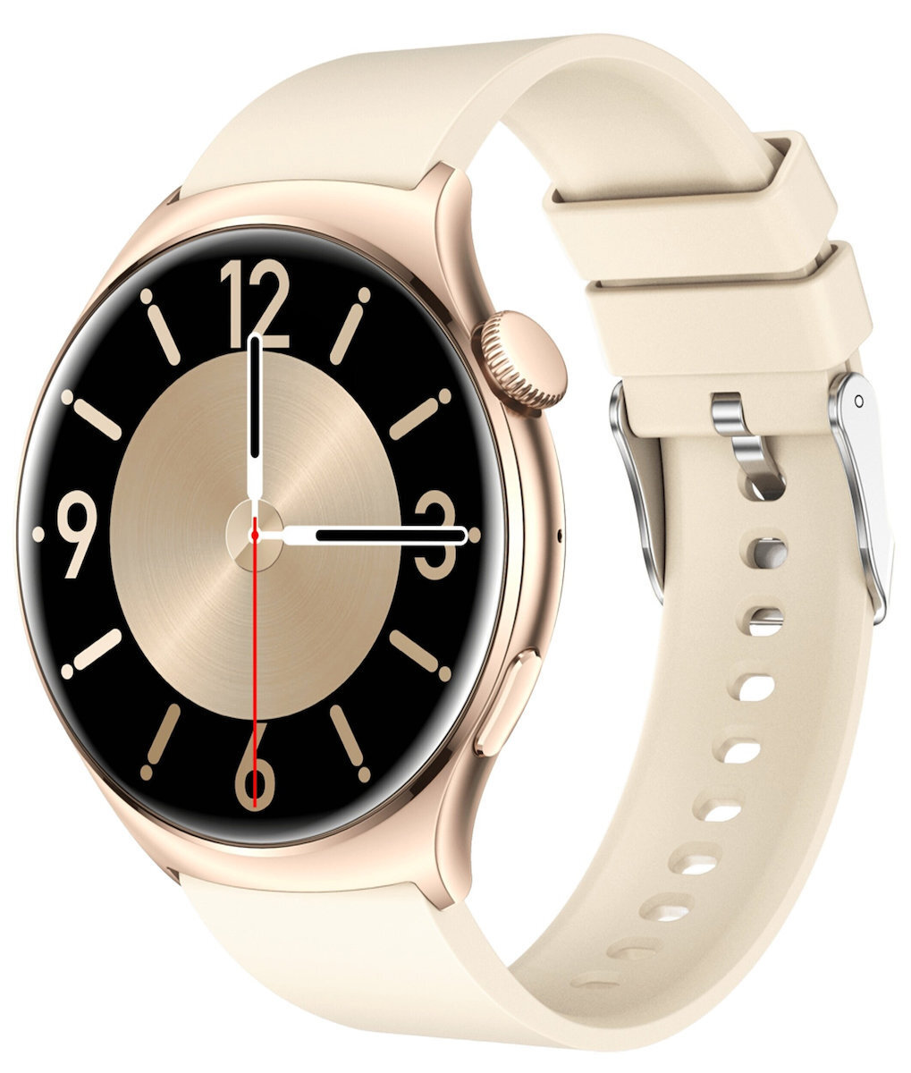 Luna Velvet 46mm Smartwatch with Heart Rate Monitor Pink Gold