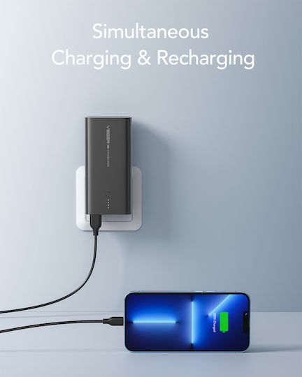 Veger ACE100 Power Bank 10000mAh 20W with 2 USB-A Ports and USB-C Port Power Delivery / Quick Charge 3.0 Black view 2