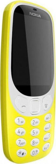 Nokia 3310 2017 Dual SIM (16MB) Mobile Phone with Buttons (English) Yellow view 3